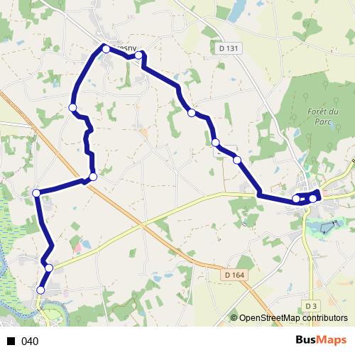 040 bus Line Map