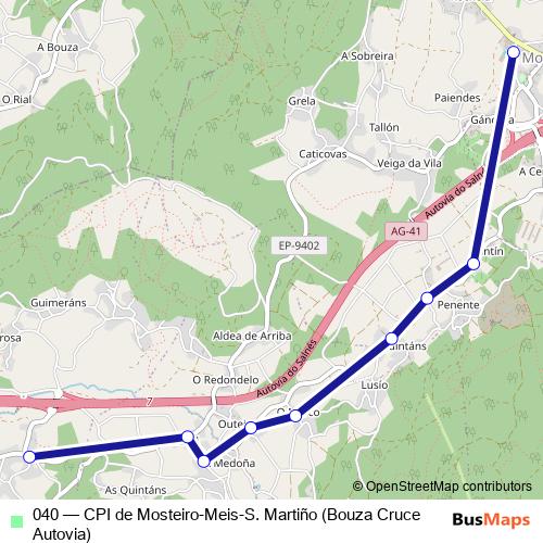 040 bus Line Map
