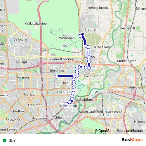 357 bus Line Map