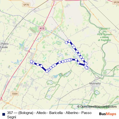 357 bus Line Map