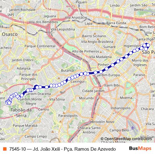 7545-10 bus Line Map