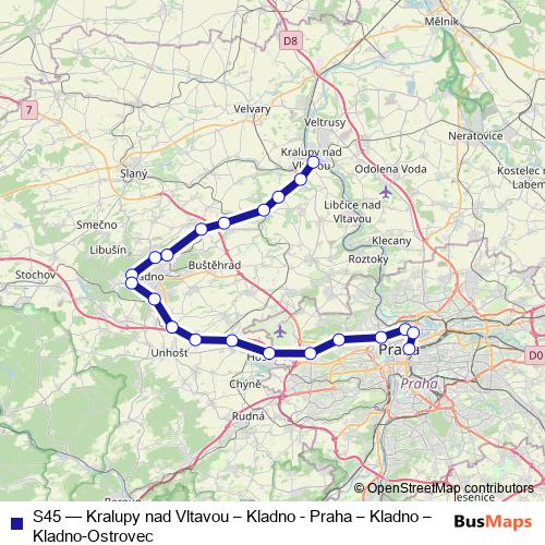 S45 rail Line Map