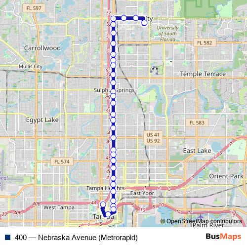 400 bus Line Map