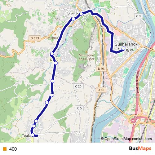400 bus Line Map