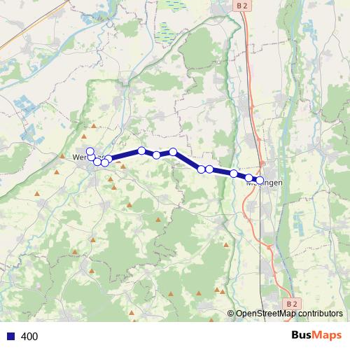 400 bus Line Map