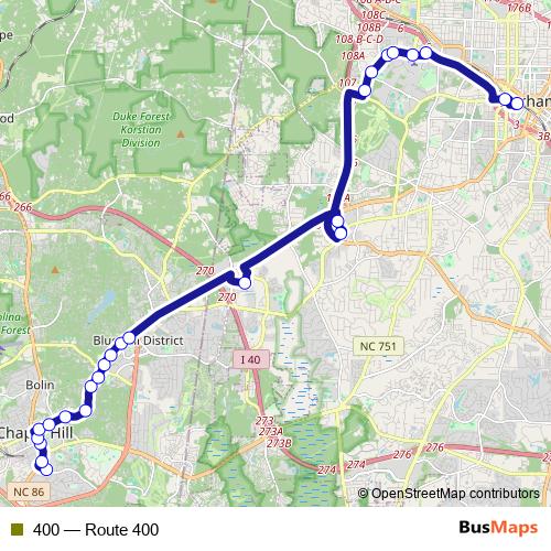 400 bus Line Map