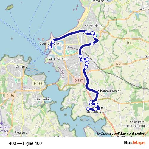 400 bus Line Map