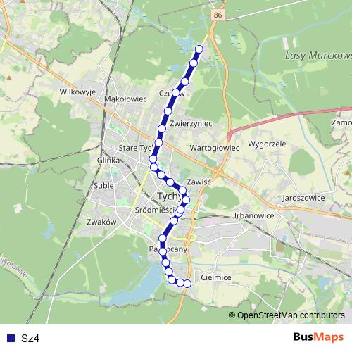 Sz4 bus Line Map