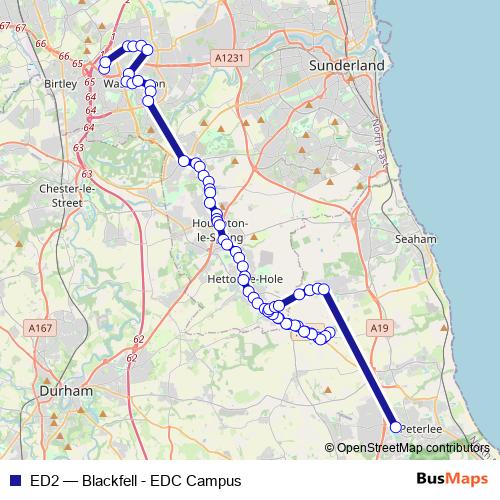 ED2 bus Line Map