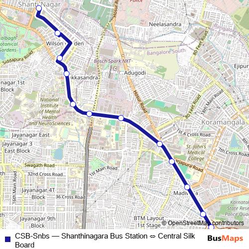 CSB-Snbs bus Line Map