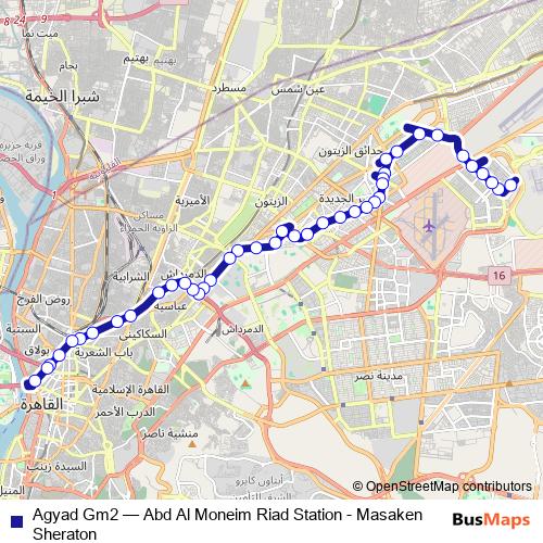 Agyad Gm2 bus Line Map