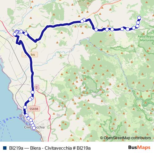 Bl219a bus Line Map