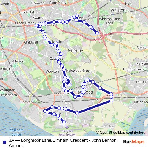 3A bus Line Map