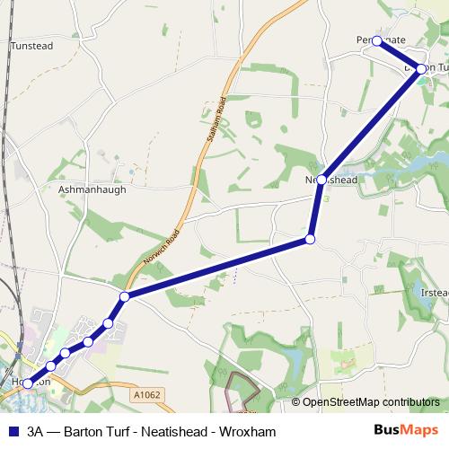 3A bus Line Map
