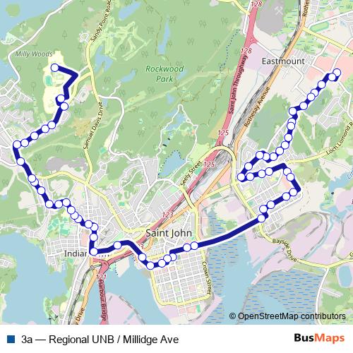 3a bus Line Map