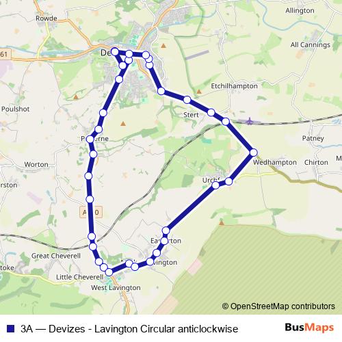 3A Route: Stops, Schedules & Maps - Devizes - Lavington Circular ...