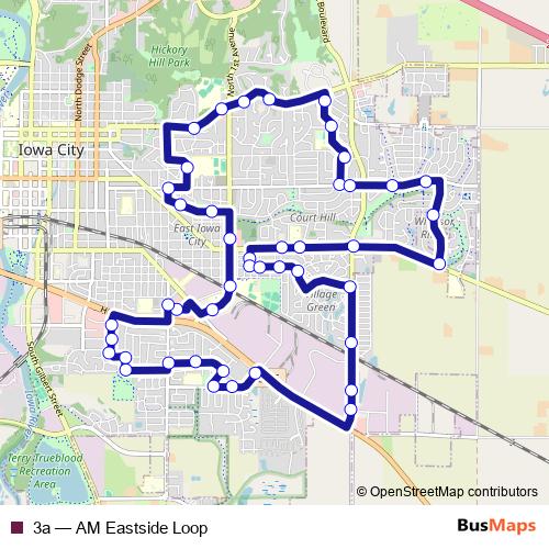 3a bus Line Map