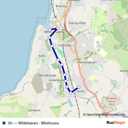3A bus Line Map