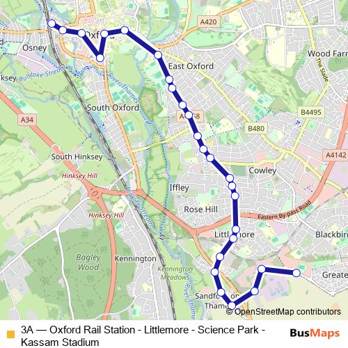 3A bus Line Map