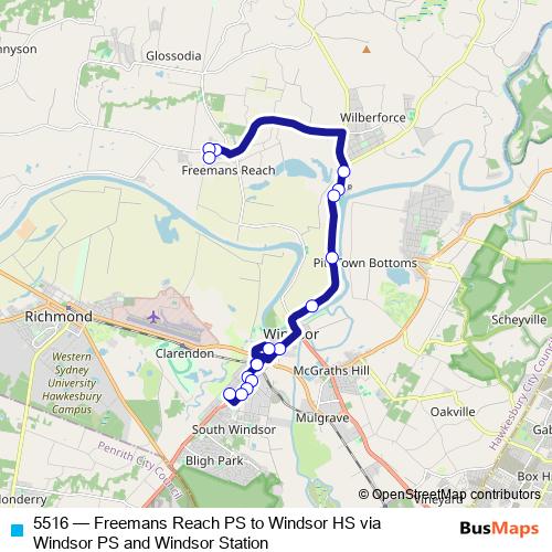 5516 bus Line Map