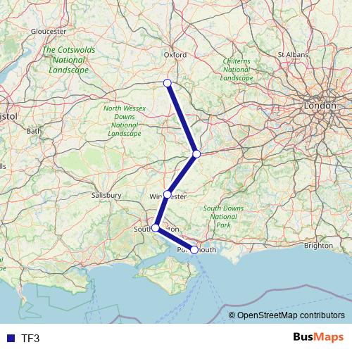 TF3 bus Line Map