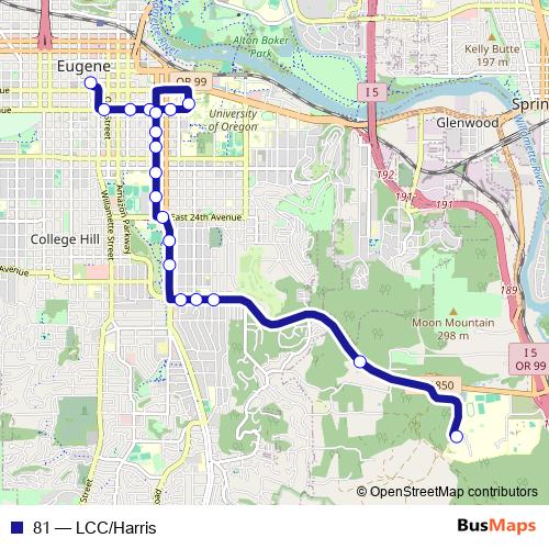 81 bus Line Map