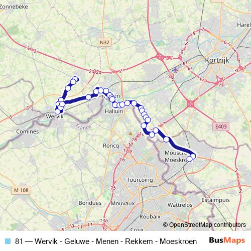 81 bus Line Map