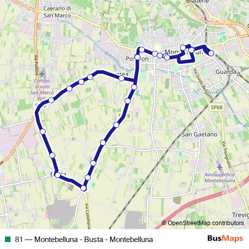 81 bus Line Map