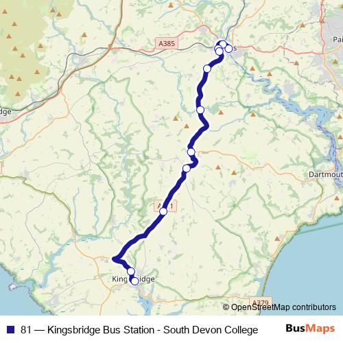 81 bus Line Map