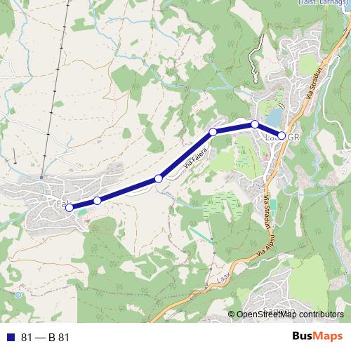 81 bus Line Map