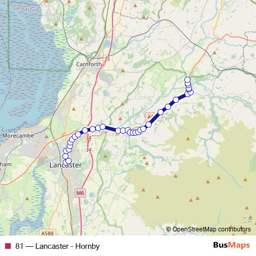 81 bus Line Map