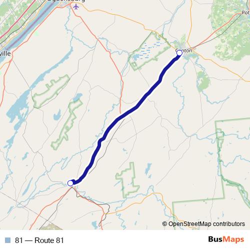 81 bus Line Map