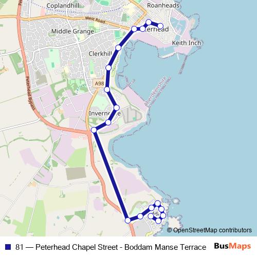 81 bus Line Map