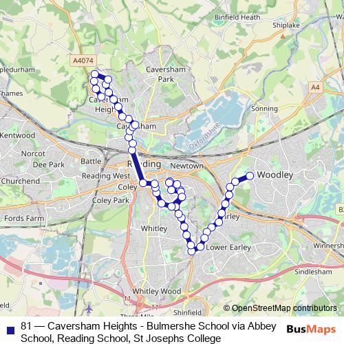 81 bus Line Map