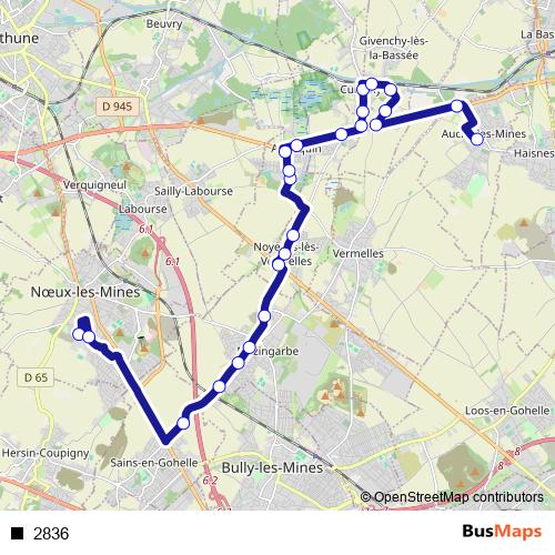 2836 bus Line Map