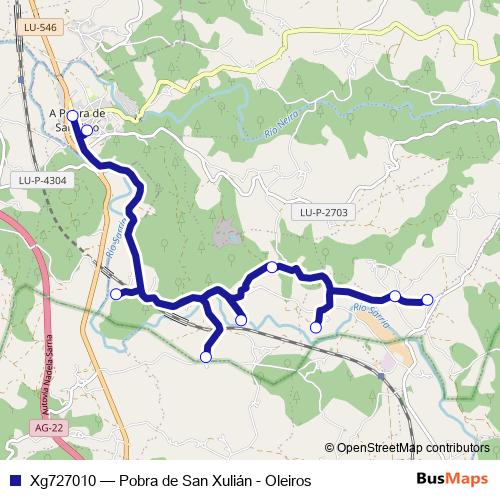 Xg727010 bus Line Map