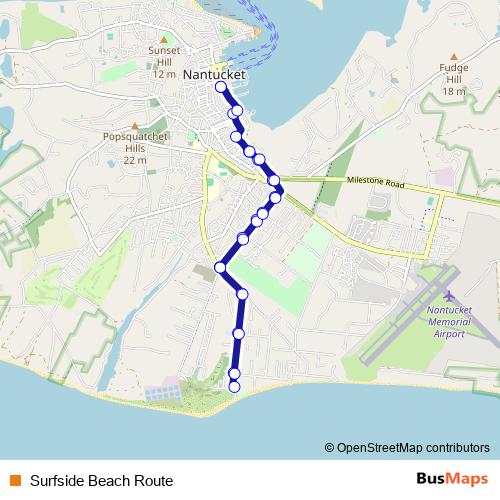 Surfside Beach Route bus Line Map