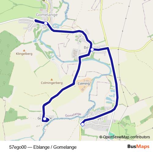 57ego00 bus Line Map