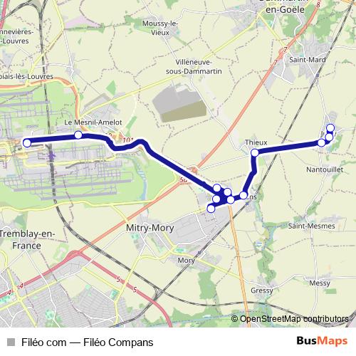 Filéo com bus Line Map
