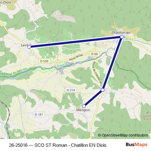 26-25016 bus Line Map