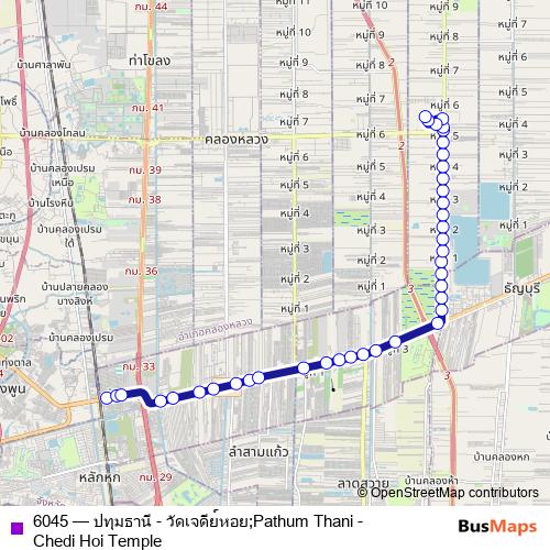 6045 bus Line Map