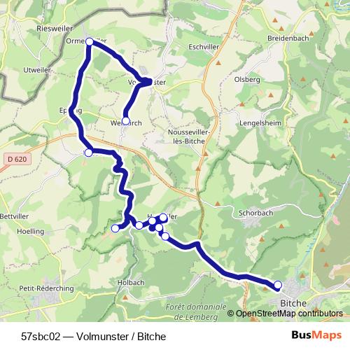 57sbc02 bus Line Map