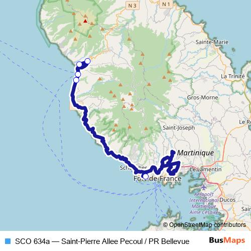 SCO 634a bus Line Map