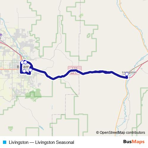 Livingston bus Line Map