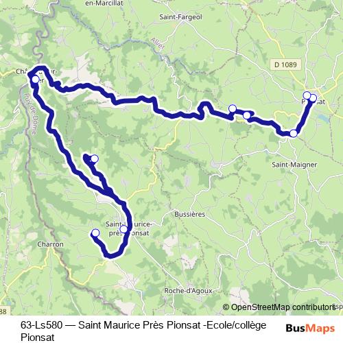 63-Ls580 bus Line Map