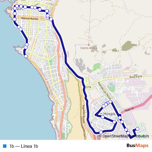 1b bus Line Map