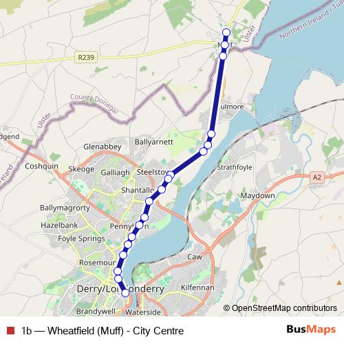 1b bus Line Map
