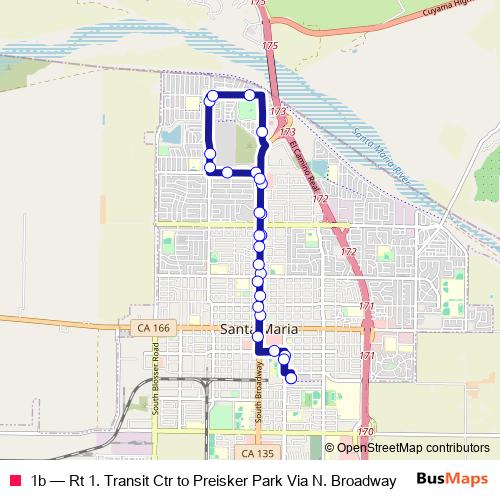 1b bus Line Map