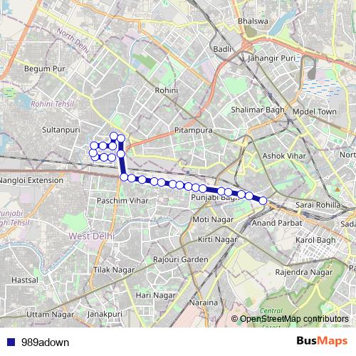 989adown bus Line Map