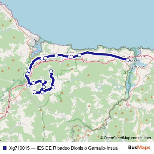 Xg719015 bus Line Map